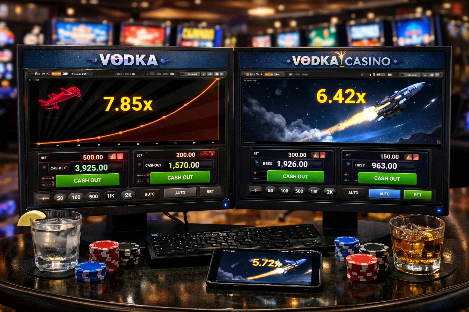 Быстрые игры Vodka Casino